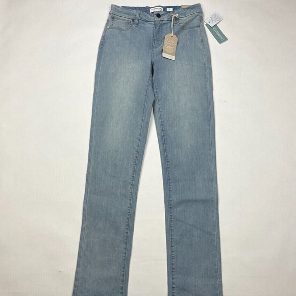 Coldwater Creek Denim - Coldwater Creek Jean Mid Rise Straight Leg Stretch Cotton Blend Women 6T NWT $80